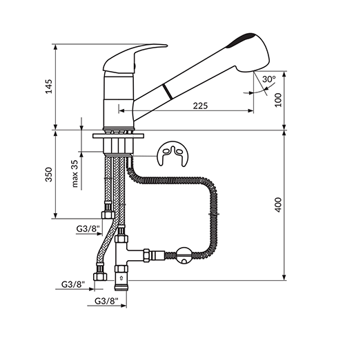 ROSAN KING ZA SUDOPERU FRIZERSKA 3 CEVI J385003 - Slika 2
