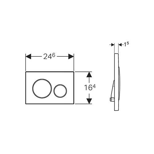 GEBERIT TIPKA SIGMA 20 bela/sjajna hrom/mat hrom 115.882.KL.1 - Slika 2
