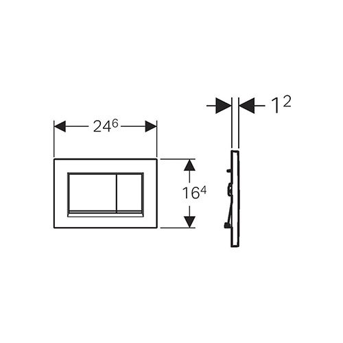 GEBERIT TIPKA SIGMA 30 bela / sjajni hrom / bela 115.883.KJ.1 - Slika 2