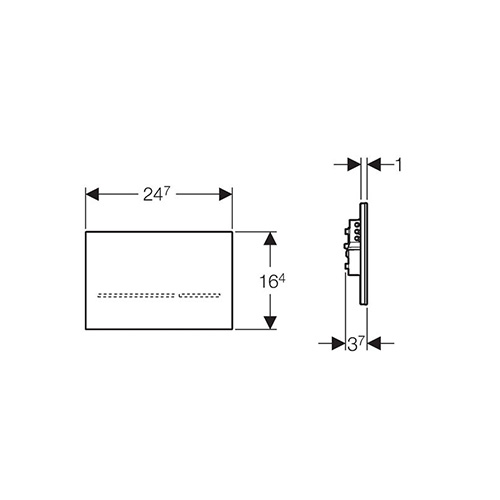 GEBERIT TIPKA SIGMA 80 ogledalo 116.090.SM.1 - Slika 2