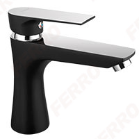 Jednoručna baterija za lavabo serija Algeo Square Black BAQ2BLC
