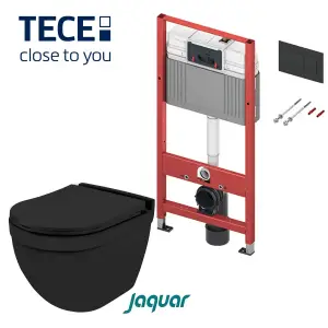 Set Tece ugradni vodokotlić i Jaquar Solo WC šolja crna