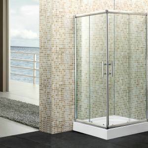 Kvadratna tuš kabina TKK-S463A-ST, providno staklo, 90x90x190