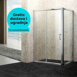 Pravougaoni tuš paravan TKKS465FSTA, 120x80x190, providno staklo, univerzalna