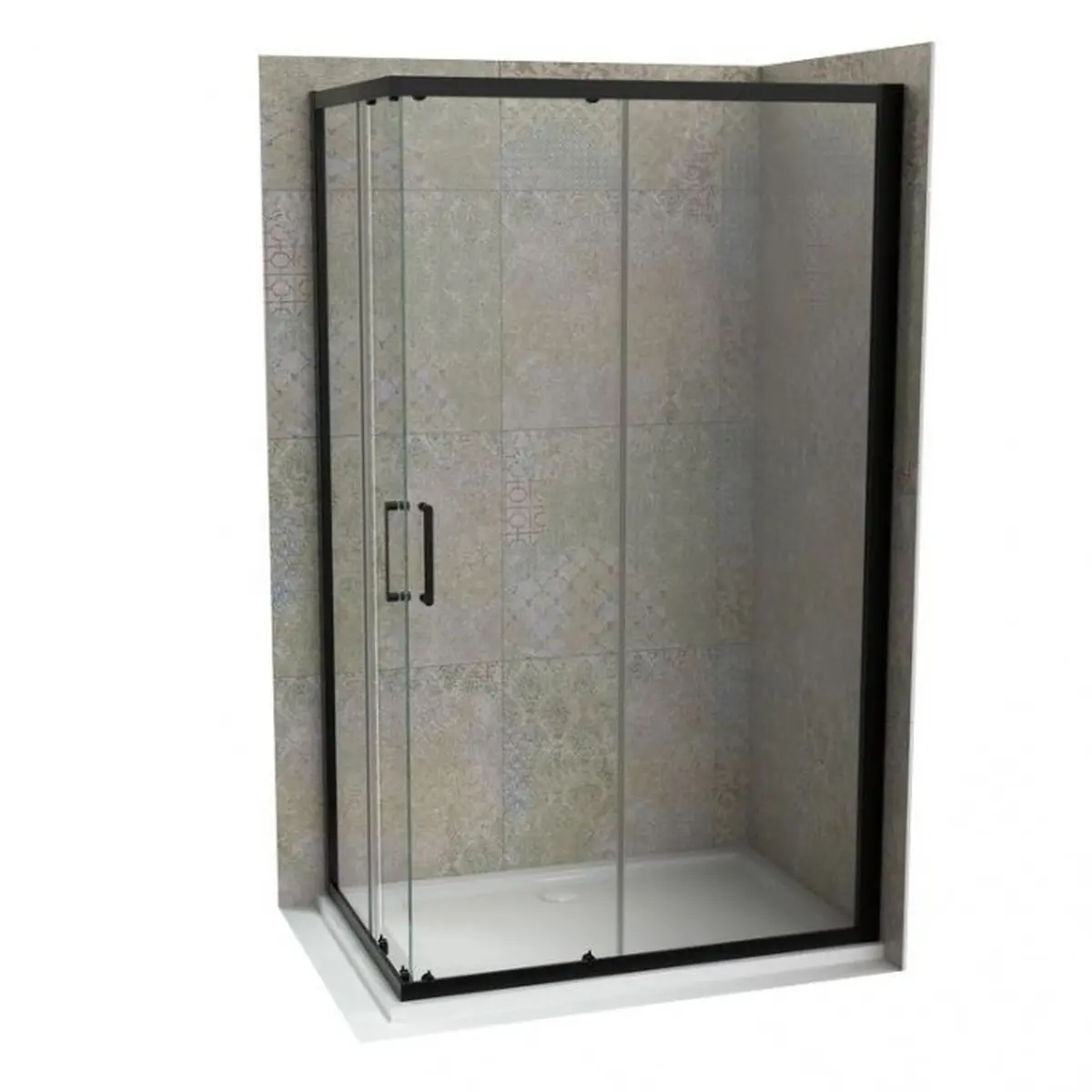 Tuš kabina ATLAS PRO 120x80cm staklo 6mm mat crna C-02-B431200C-02-B43800