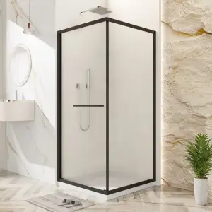 Kvadratna tus kabina Euphoria 90x90 crni ram