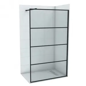 Walk in COPEN MONTE 100x200cm crni mat ram 8mm staklo