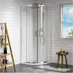 Polukružna tuš kabina Malho Pure R80 Silver