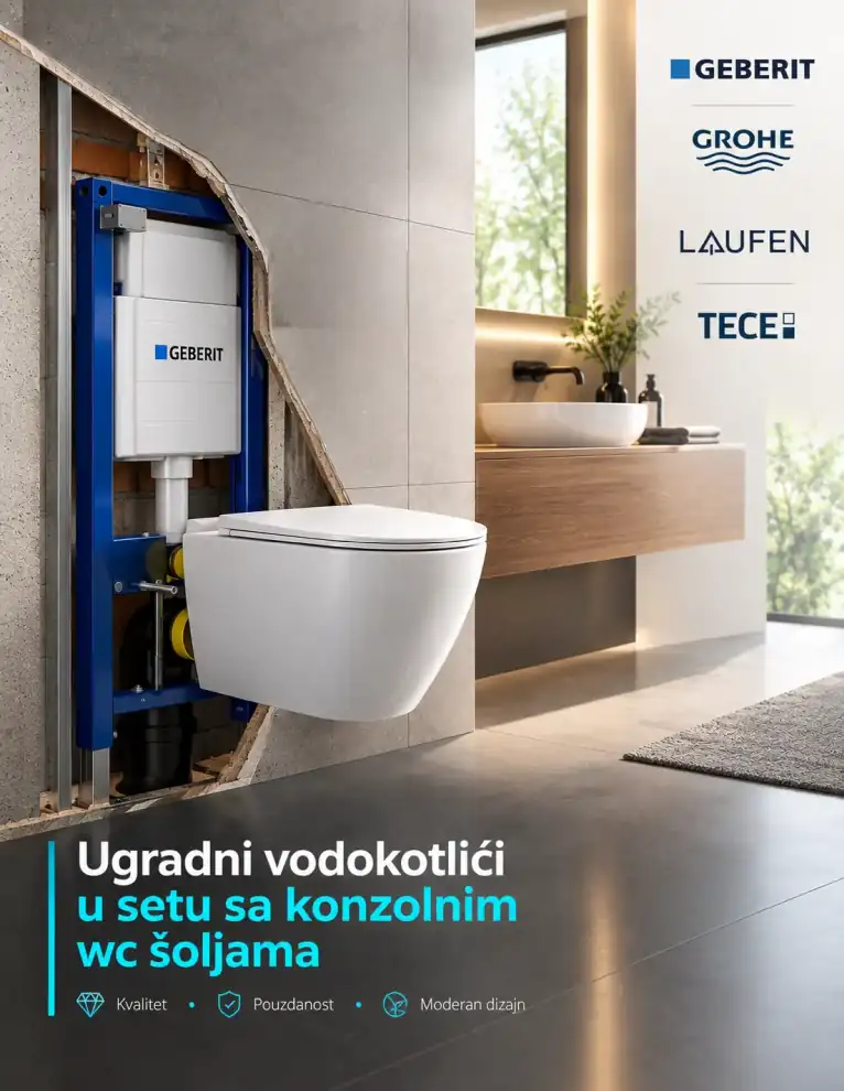 set ugradni vodokotlic konzolna wc šolja 3u1